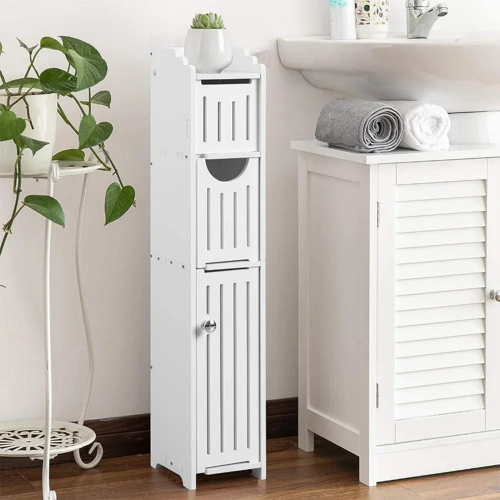 AOJEZOR Bathroom Furniture Sets: Small Bathroom Storage Cabinet Great for Toilet